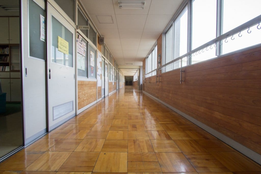 Japanese-Middle-School-Hallway